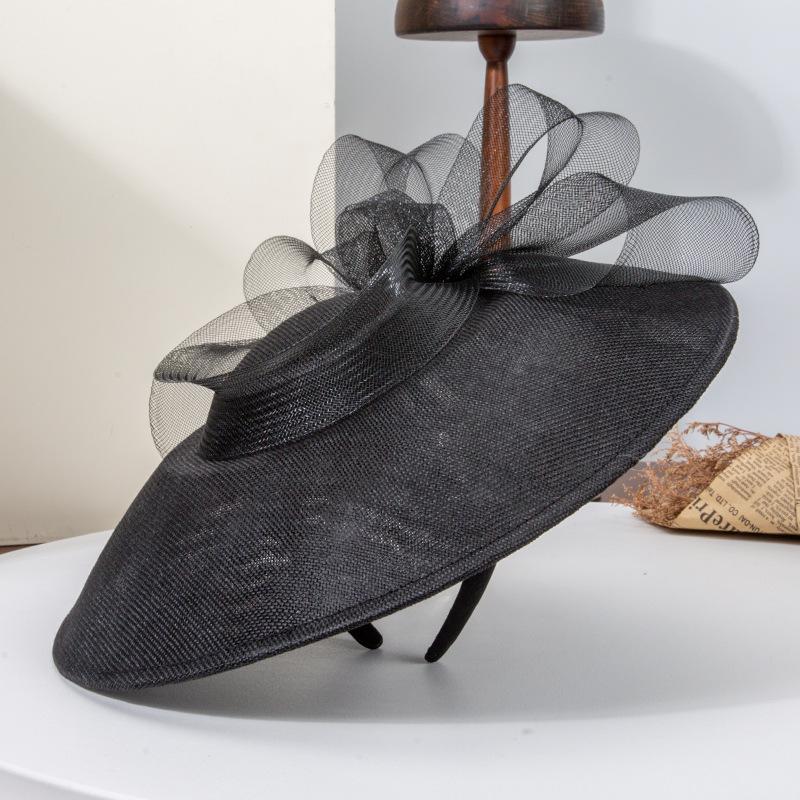 2025 New French Wide Brim Cloche Hat - Vintage Bow Ladies Tea Party Elegant Spring Summer