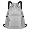 Men's Fitness Basketball Drawstring Backpack - Large Capacity, Water-Repellent, with Logo Print