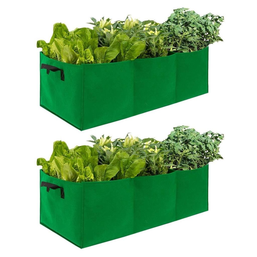 Fabric Raised Garden Bed,Square Garden Flower Grow Bag Vegetable Planting Bag Planter Pot with Handles
