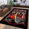 1 Stück Route 66 Kunstmuster Wohnzimmerteppiche Küchenteppich Rutschfeste Türmatten Pop-Design Badematte Teppich für Zuhause Spüle Wäsche Dekor