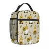 Insulated Lunch Bag Gnomes Bees Sunflowers Cute Bee Product Storage Food Box 2023 New Thermal Cooler Lunch Box For Office