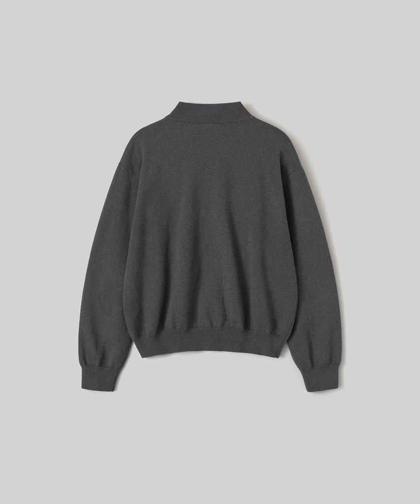 ANOTHER OFFICE Aviator Knit Blouson (Charcoal)