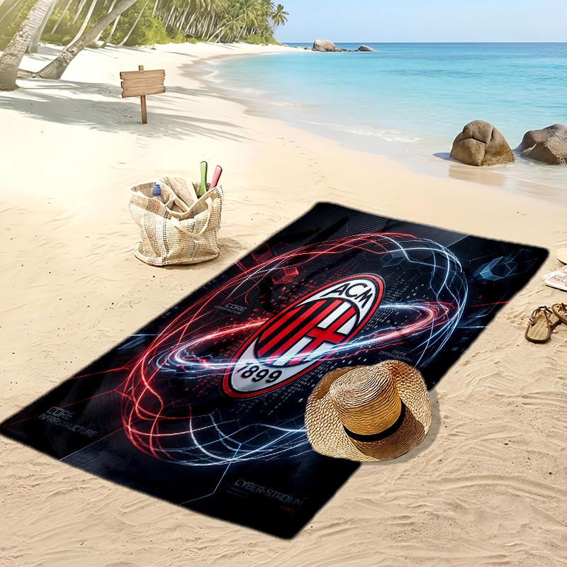 AC Milan Printed Beach Towel Quick Dry Soft TowelPortable Large Rectangular Beach Blanket for Travel Swimming Pool