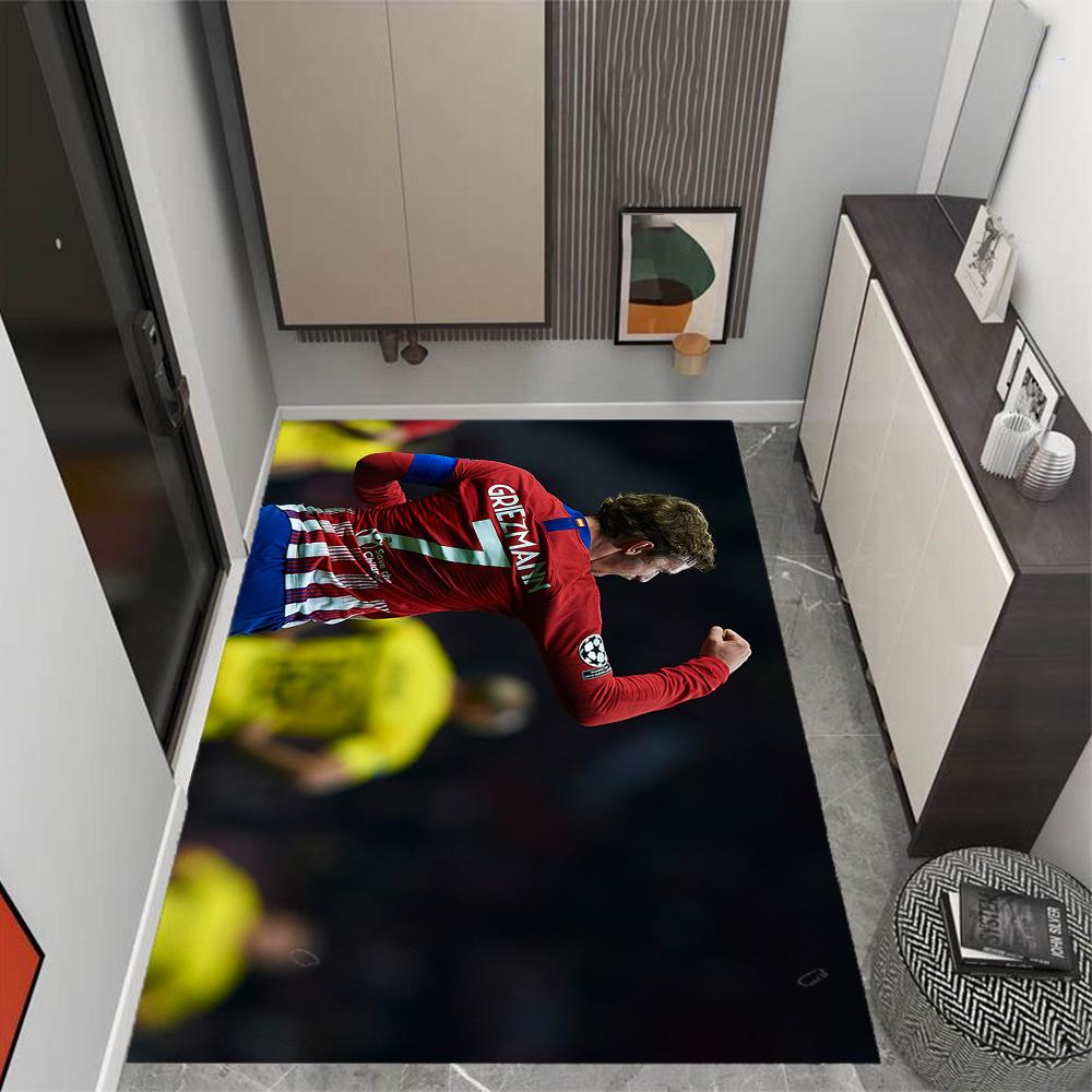 Atletico Madrid's Player Action Carpet Perfect for Decorate Room Outdoor Hallway Bedrooms Anti-slip Rug Decorate Offices Best for Christmas