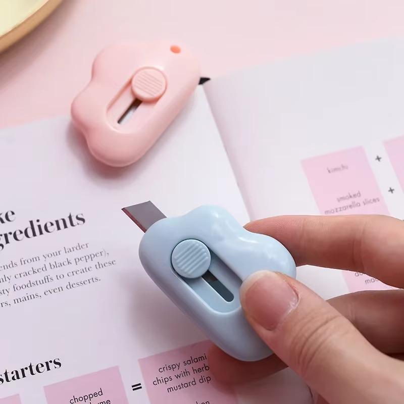 Cuțit utilitar Mini Norii mai drăguți, 1-3 bucăți, Cuțit tăietor de hârtie, Cuțit cutie desene animate drăguțe creative Nor, Articole de papetărie, Tăietor bandă, Opțional trei culori