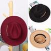 New Women Wool Sun Hat Wide Brim Hat Jazz Cap Felt Trilby