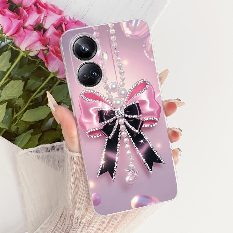 For Cover Realme 10 Pro Plus 5G Phone Case Fashion Butterfly Flower Soft Clear Silicone Funda For Realme 10 Pro 10Pro+ 5G Bumper