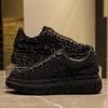 Women's Platform Shiny Rhinestone Platform Shoes Versatile Fashion Casual Shoes Women's Sports Shoes