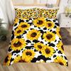 Milk Cow Duvet Covers for Teens Kids Queen Size Lightweight Quilt Covers Bedroom Decor Milk Cow Print Bedspread Covers No Quilt