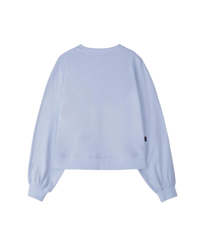 WILLIWAW STUDIO Ww Puff Sleeve Crop Sweatshirt [Sky Blue]