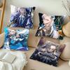 Game Genshin Impact Neuvillette Pillow Case Square Pillow Bedroom Sofa Leisure Comfort Cushion Car Living Room Home Decoration