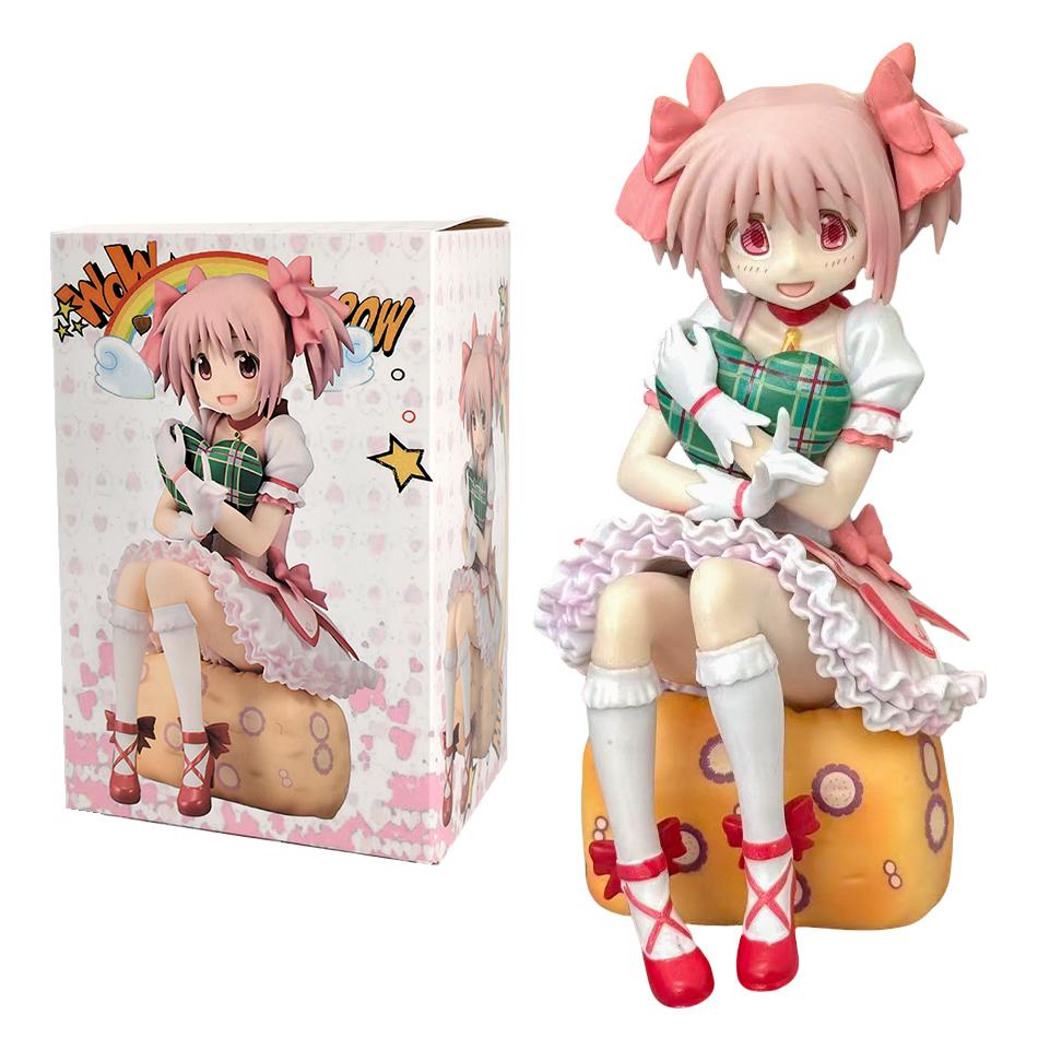 New Aniem Figure Puella Magi Madoka Magica Sitting Posture Madoka Action Figure Magic Girl Model Decor Statue Dolls Toys Gift