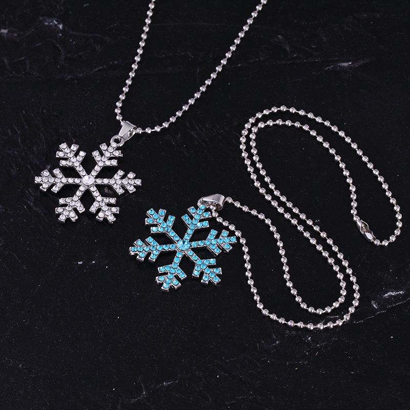 Children's Crystal Snowflake Pendant Necklace - Frozen-Themed Christmas Birthday Jewelry