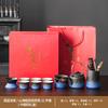 Light luxury retro black and white gradual change Shanhai teapot set household simple ceramic Kung Fu tea set enterprise