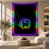 Arazzo Decorativo, Arte da Parete Stampato Among Us, Appeso a Parete Leggero per Sfondo Camera da Letto