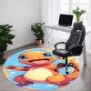 1pc Charmander Pokémon Office Round Area Rug, Indoor Mat Suitable For Office, Under Office Chairs Bedroom Living Room Home Decor, Room Deco202
