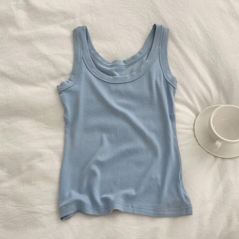 Damenkleidung Sommer Einfaches kombinierbares Tanktop