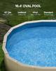 VEVOR Oval Pool Liner, 16.4 X 9.8 Ft Pool Liner, Uinbead Style, Durable Vinyl Pool Liner, Standard Gauge, 47in Wall Height