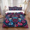 3pcs Guitars Roses Bedding Cover Set, Fashion Classic Popular Print Bedding Set, Soft Comfortable, All Season Use, For Bedroom, Guest Room (