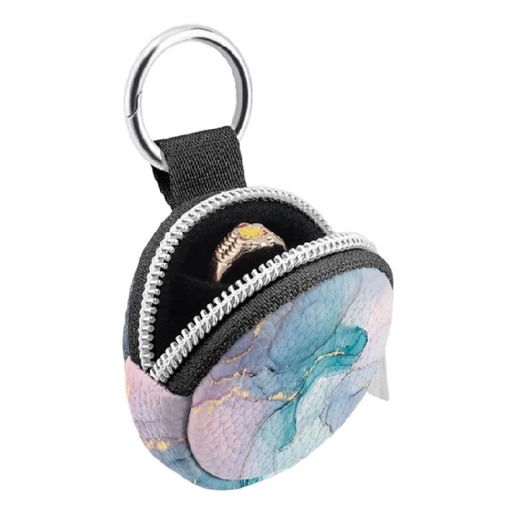 Portable Travel Jewelry Bag Sturdy Leather Construction In 4 Color Fit Rings Earrings Chains