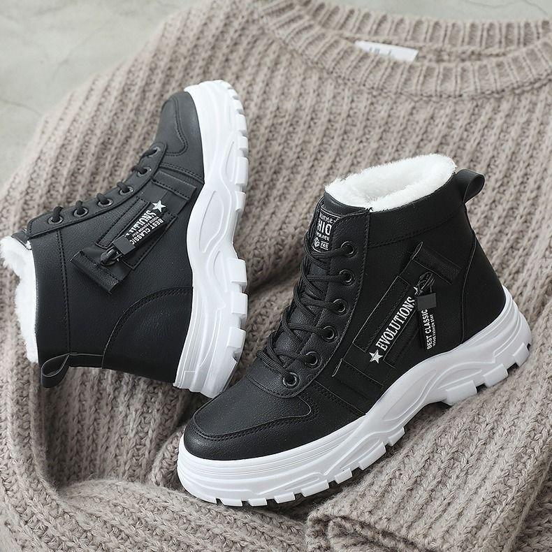 Winter Dames Schoenen Lace Up Dames Sneakers Sneeuw Enkellaarzen Waterdicht Warm Platform Botas Damesschoenen