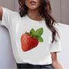 Schöne Erdbeere Lustiges bedrucktes lustiges T-Shirt Frauen kleiden 2023 Grafik-T-Shirt Kurzarm-T-Shirt
