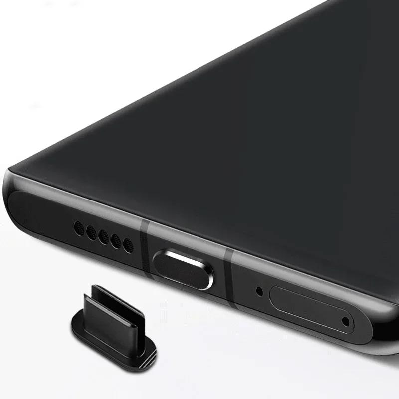 Cache-poussière métallique pour port de charge pour Samsung Huawei Xiaomi Kit de nettoyage pour port Type-C Brosse de nettoyage pour clavier d'ordinateur et téléphone mobile