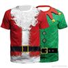 Weihnachts-T-Shirts Damen Druck T-Shirt Weihnachten Rollenspiel Kurzarm Herrenmode Lustiger Weihnachtsmann Kinderkleidung