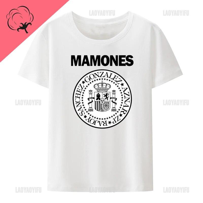 Mamones Print Tops Cool Unisex Graphic T Shirts for Unisex Clothing Leisure O-neck Street Fashion Humor Women Clothes Cotton Tshirt