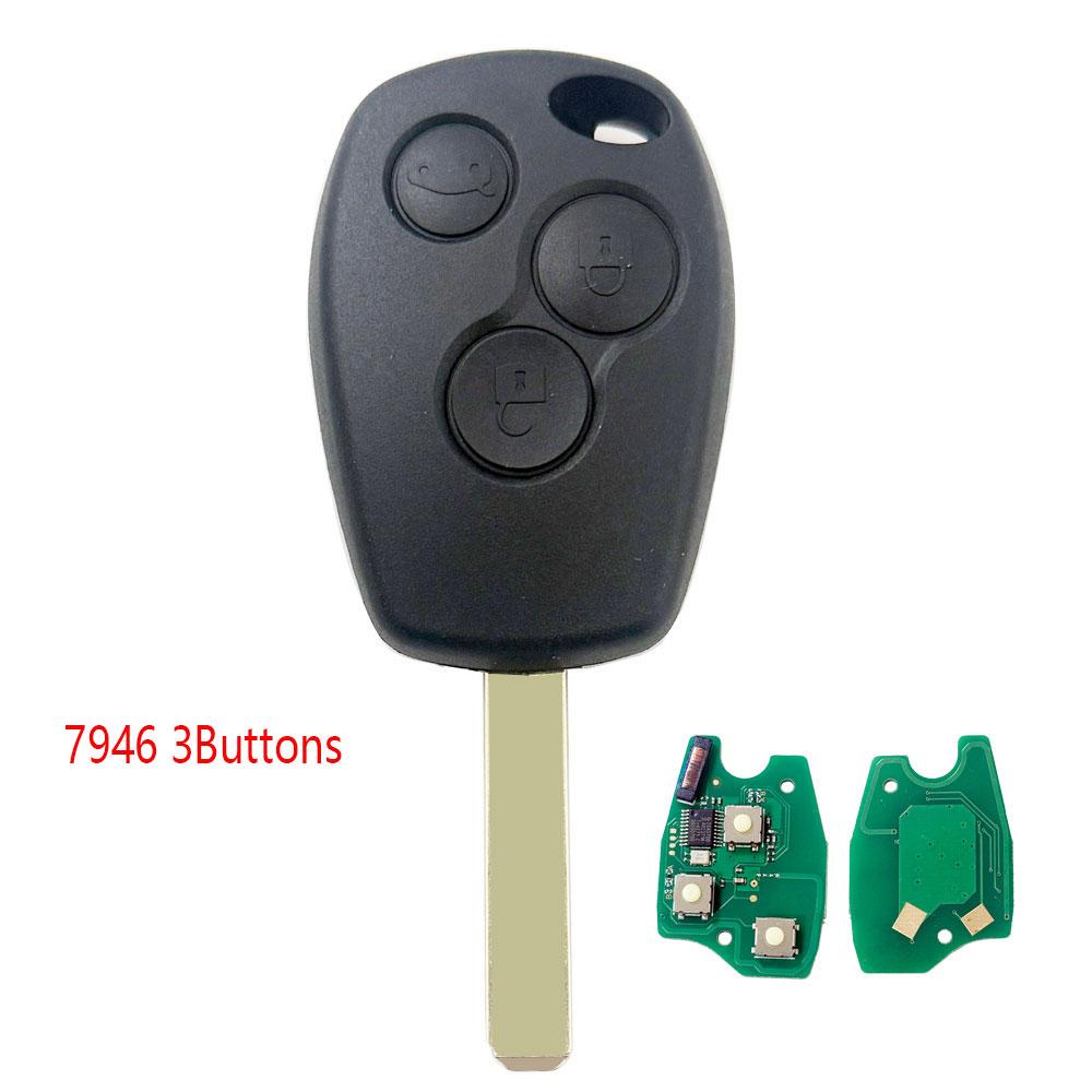 Kgreat Car Remote Key For Renault Duster Modus Clio 3 Twingo DACIA Logan Sandero Kangoo 433MHz 7946/7947 ID46 Chip