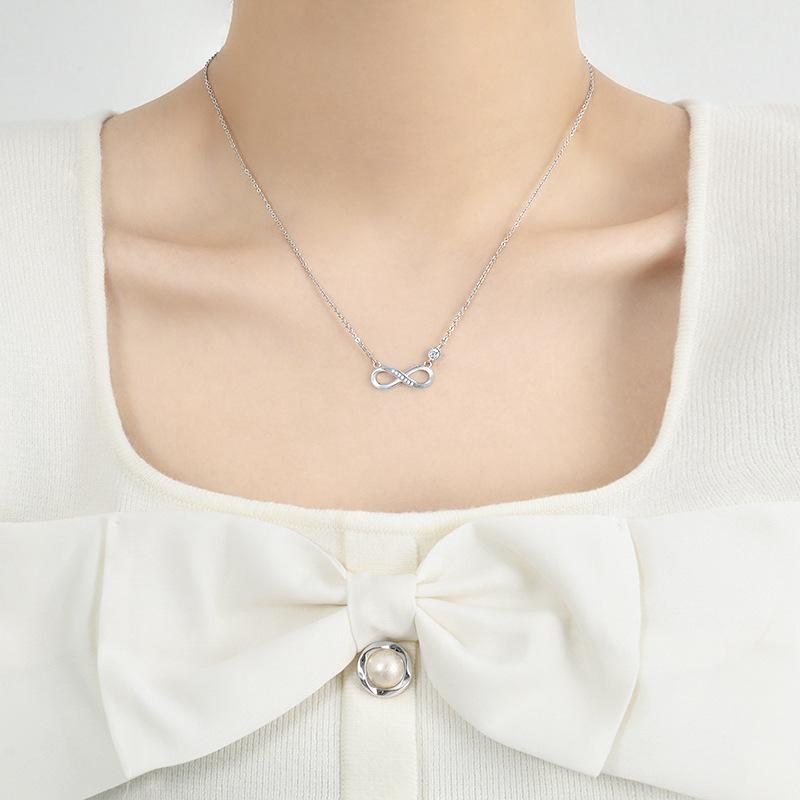 8 Characters Love Infinite Necklace High-End Simplicity Mobius Infinite Symbol Necklace Premium Durable Quality