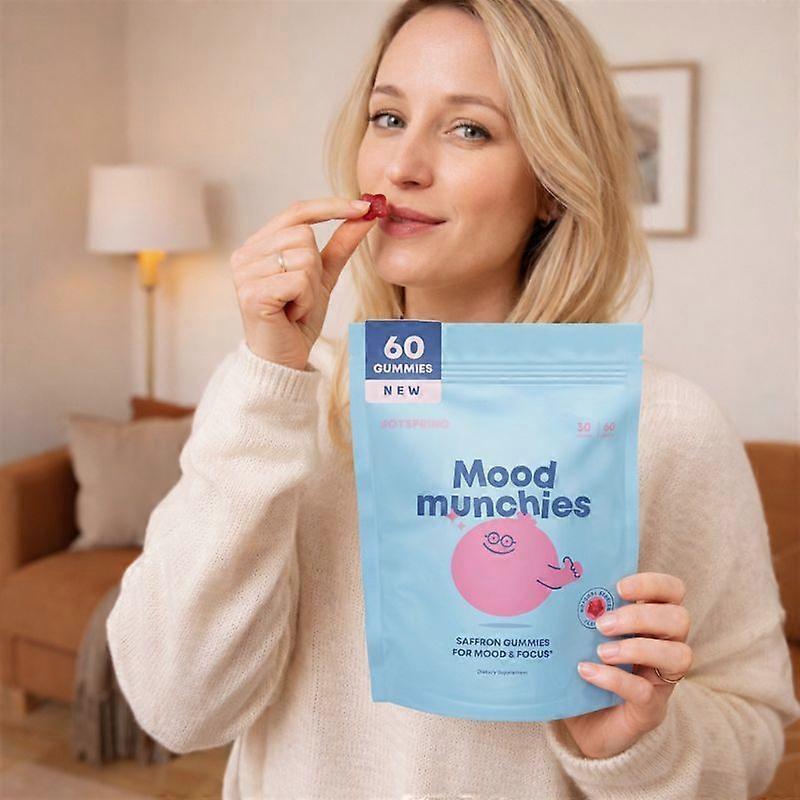 Saffron Extract Nutrition Gels & Chews for Mood & Focus - Mood Munchies, 60 Counts
