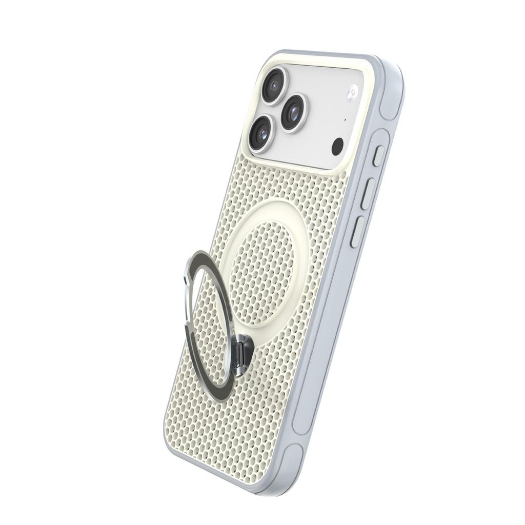 iPhone 17 Pro Max Magnetic Rotating Bracket Cooling Phone Case, Skin-Feel, Drop-Proof
