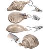 4pcs Chic Sea Shell Tablecloth Weights Pendant Clips for Window Reusable Table Cloth Weight Coverings Compact Decorative Seaside