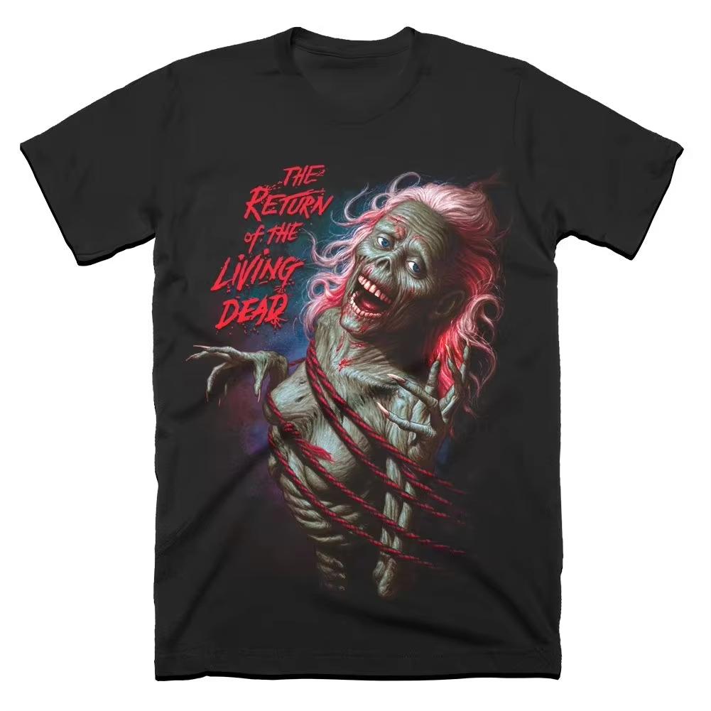 The Return Of The Living Dead Tshirt Unisex Summer 80s Zombie Horror Graphic Short Sleeve Oversized Unisex Comfortable Breathable