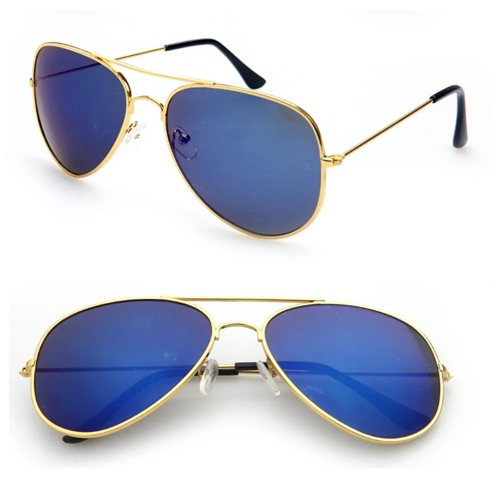 FOENIXSONG Fashion Pilot Sunglasses for Women Men Classic Eyewear Gradient Mirrored Blue Silver Gray Sun Glasses Sunglass