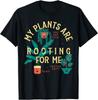 Meine Pflanzen verwurzeln mich, Pflanze, lustiges Unisex-T-Shirt