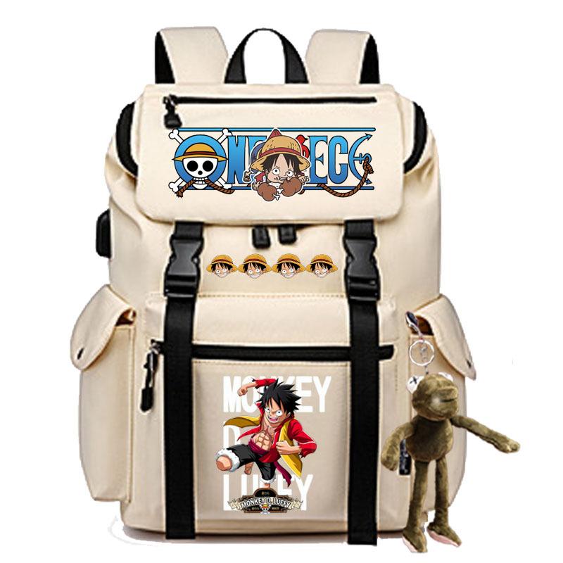 2024 grenzüberschreitend neu beliebt ONE PIECE Cartoon-Muster Rucksack Studenten große Kapazität Laptop