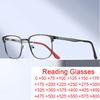 Anti-Blue Light Reading Eyewear Male Eyeglass Stylish Spectacle Metal Half Spectacle Presbyopic Top Square Quality Gents Alloy Rectangular Frame
