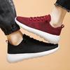2025 Lace-up Fly-woven Sneakers for Men and Women, Breathable and Lightweight Couple Running Shoes, High Elastic Platform Mesh Shoes, Commuter Shoes