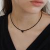 N392 Petit Flower Necklace - Black(N392-Bk)