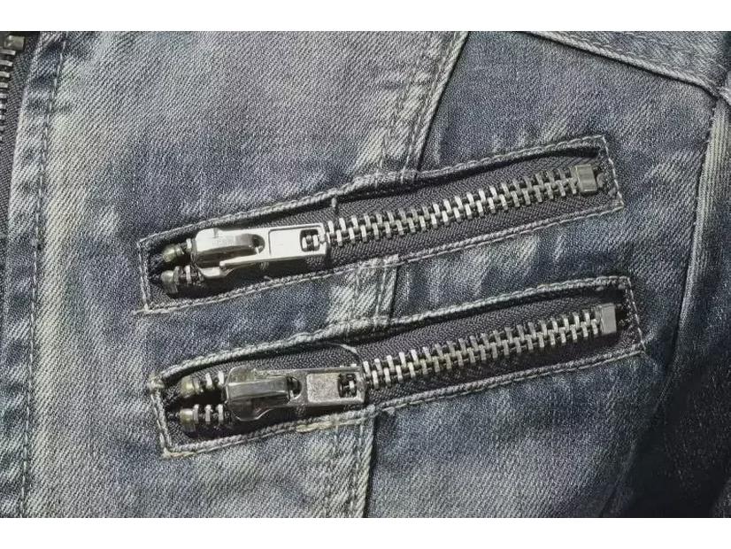 Veste de moto en denim rétro slim fit de style européen pour homme
