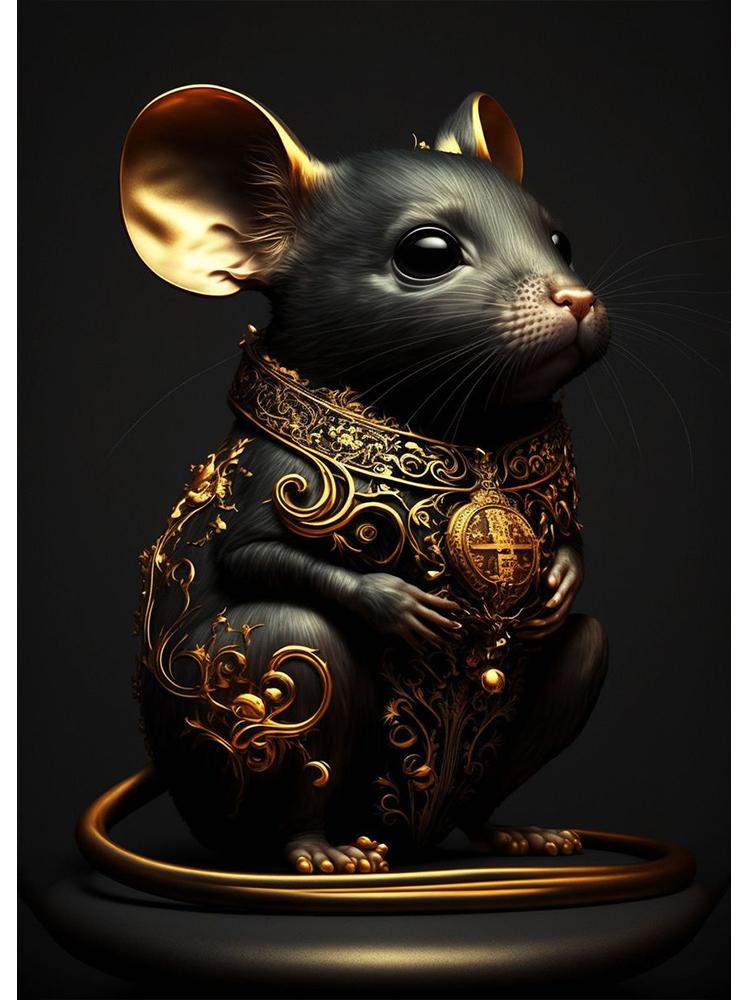 Lupo Polpo Gufo Aquila Animali in nero e oro Poster Pittura su tela Vintage Wall Art per soggiorno Decorazione domestica Cuadros