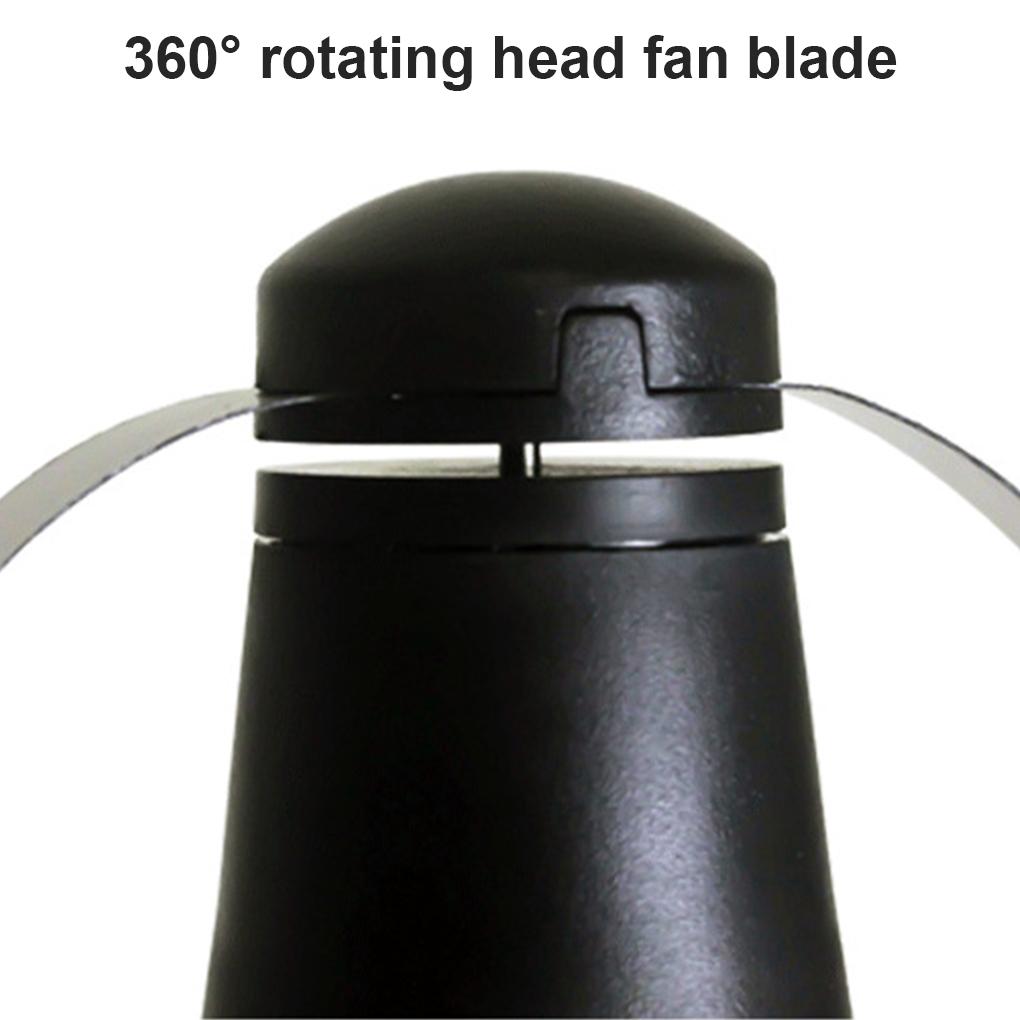 Outdoor Fly Bug Repeller Camping Dining Table Pest Control Fan Insect Desk Battery Operated Food Protector Black