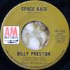 Disque 7 pouces BILLY PRESTON - Space Race  AM1463 A&M Records 1973 Canada Soul/Funk Occasion