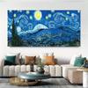 Van Gogh Abstrait Ciel Étoilé Toile Affiches et Impressions Tableaux d'Art Impressionniste Pour Salon Décoration de Maison