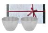 Red Cotton Ribbon Wrapping with Washi 90cc Tin Cup Set of 2 Pairs [Nousaku Paper]