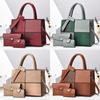 Pu Tote Bag For Women With Splicing Design And Tophandle For Daily Use