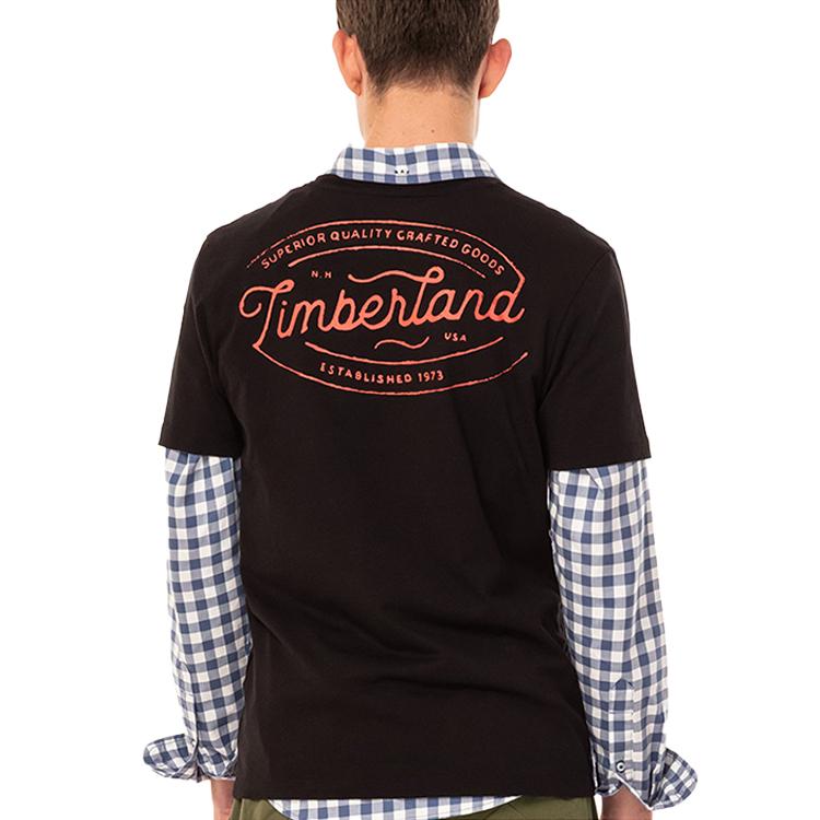 Timberland Ss20 Round Neck Printed Short Sleeve T-Shirt Men Tops Black A2B4R001