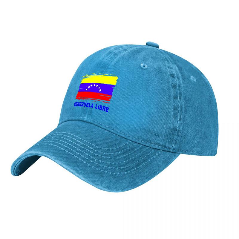 Venezuela Flagge Gewaschenes Canvas Baseball Cap mit Nationalem Emblem Design für Erwachsene